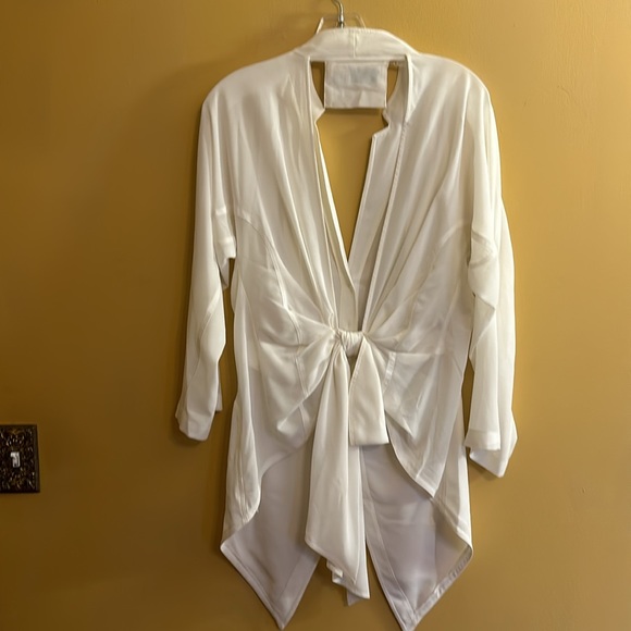 Byron Lars Backless Bow Blouse 10 - Picture 8 of 13